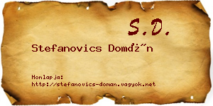 Stefanovics Domán névjegykártya